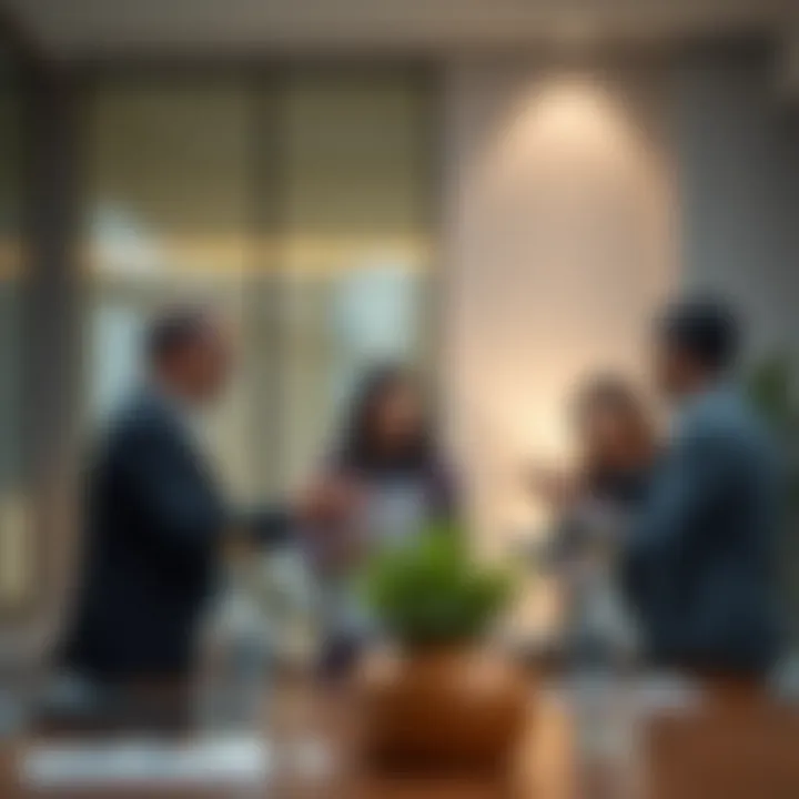 A property management team discussing strategies