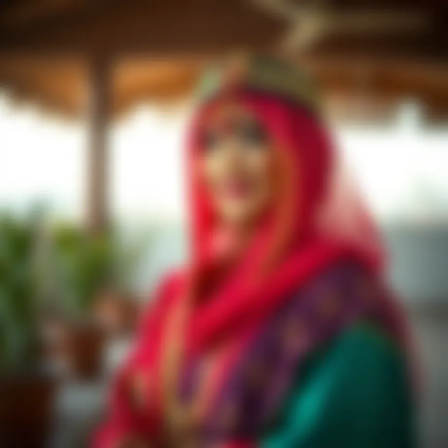 Traditional Emirati attire showcasing vibrant colors