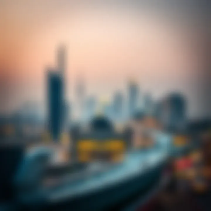 Serene view of Dubai skyline at dawn