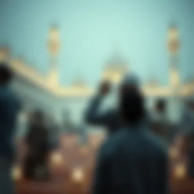 Group of worshippers engaging in Fajr prayer