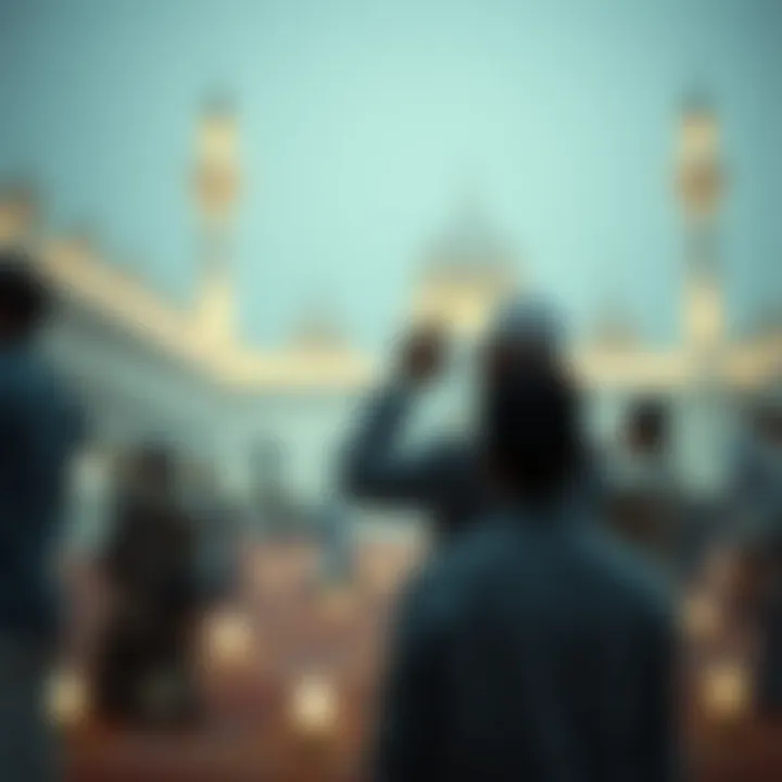 Group of worshippers engaging in Fajr prayer