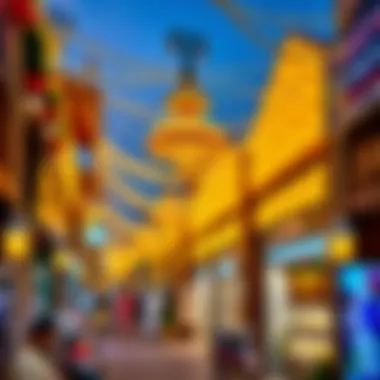 Festive Decorations at Gold Souk Festive decorations in Gold Souk during special events