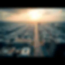 Aerial view of Deira showcasing partitioned urban spaces