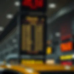 Dynamic taxi fare display at Dubai Airport