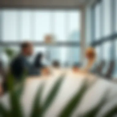 Image depicting a resolution meeting between landlords and tenants over a dispute