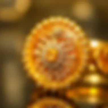 Brilliance of 22-Carat Gold Jewelry Detailed view of 22-carat gold jewelry showcasing its brilliance