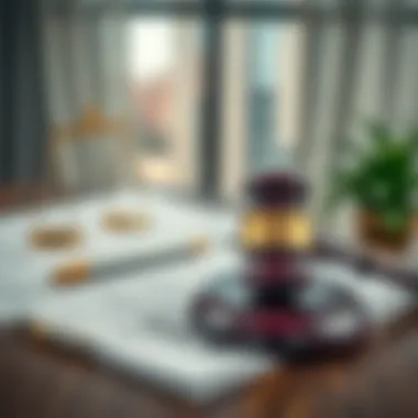 Legal documents and gavel symbolizing dispute resolution