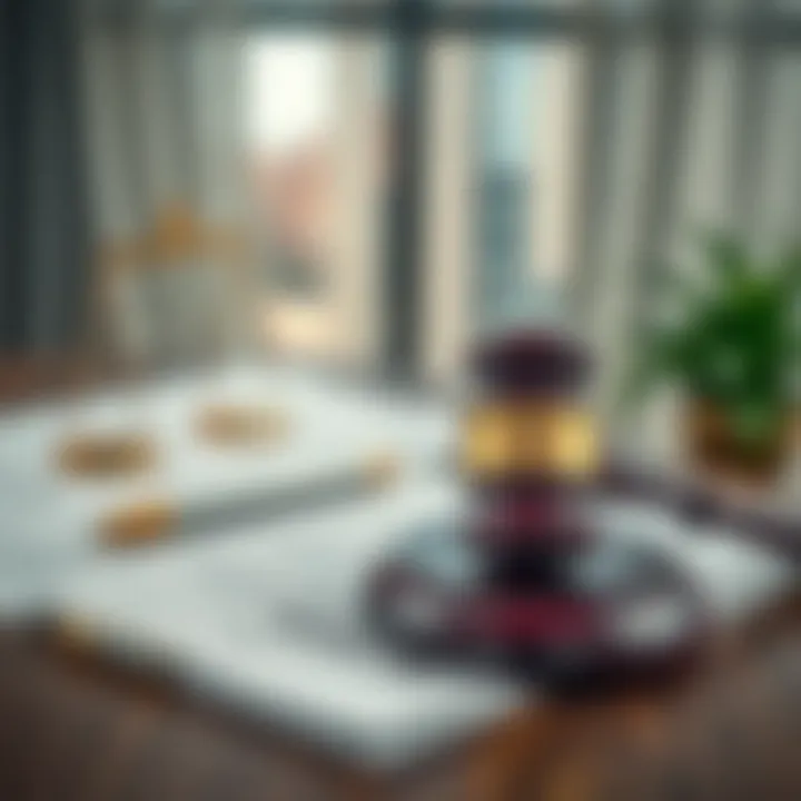 Legal documents and gavel symbolizing dispute resolution