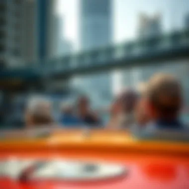 Enjoying a Ride on RTA Boat Taxi Passengers enjoying a ride on the RTA Boat Taxi