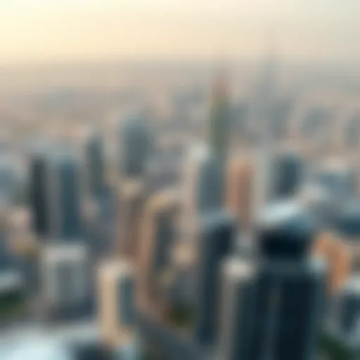 Dubai Skyline: A Testament to Innovative Real Estate Aerial view of Dubai skyline with modern architecture