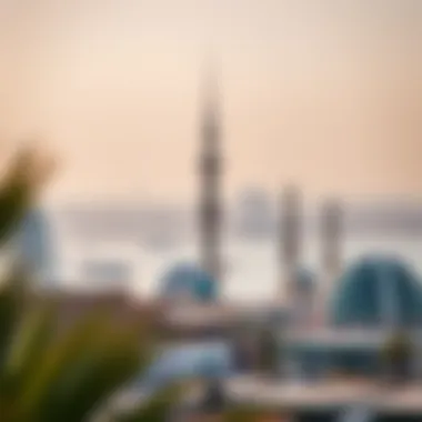 A scenic view of iconic UAE landmarks