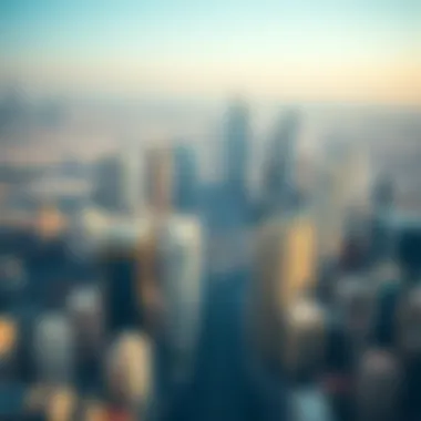 Dynamic City Ready to Discover An aerial view of a vibrant cityscape open to UAE travelers