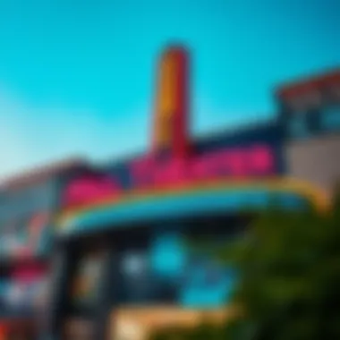 Iconic Signage of Yas Mall Theater Vibrant signage of Yas Mall Theater in Abu Dhabi